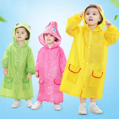 Hersteller Großhandel Kinderregen­jacke Junge Mädchen Baby Kindergarten Cartoon Poncho niedlicher Umhang Stil Grundschüler Regenjacke