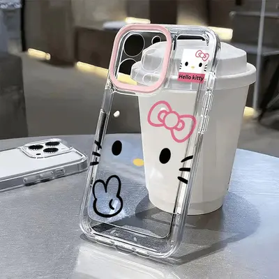 Apple 16 Pro Max kedi desenli telefon kılıfı iPhone 15 sevimli 14, 13, 12/X transparent