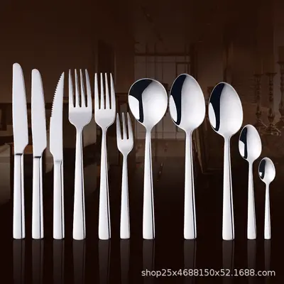Steak Knife, Fork and Plate Set, Three-Piece, for Home and Children - 1