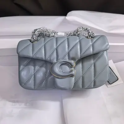Women's Diamond Quilted Chain Crossbody Bag Small Square Bag - 7