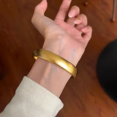 24 ayar altın kaplama bileklik, 10mm, çin stilinde