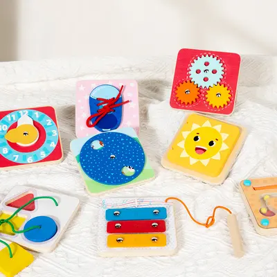 Montessori Magnetic Busy Board Accessories, Pegboard Baby Learning Toy - 4