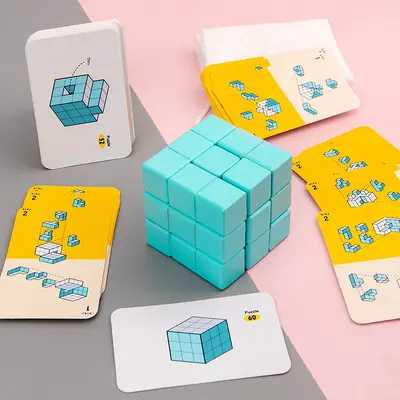 3D建筑模型 儿童小孩益智力早教玩具 索玛立方块 空间立体拼图