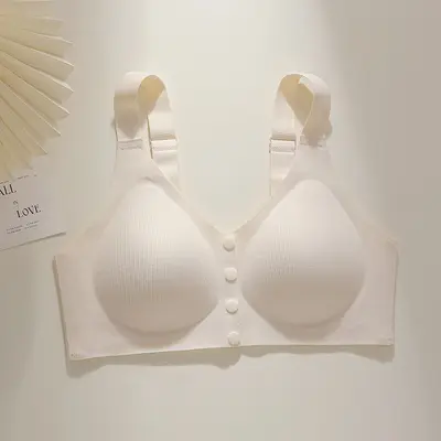 Front-Closure Seamless Wireless Bra, Shaping, Fixed Cup - 7
