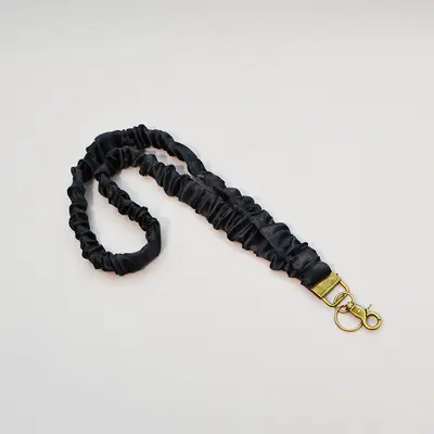 Amazon Stretchable Elastic Large Hair Tie Ruched Lanyard Long Strap ID Badge Work Lanyard Keychain - 12