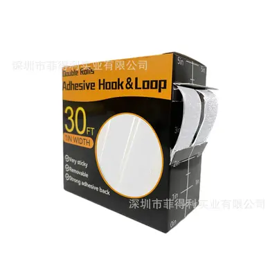 Feidili Self-Adhesive Hook-and-Loop Tape, Self-Cutting, High Adhesion, Boxed - 7