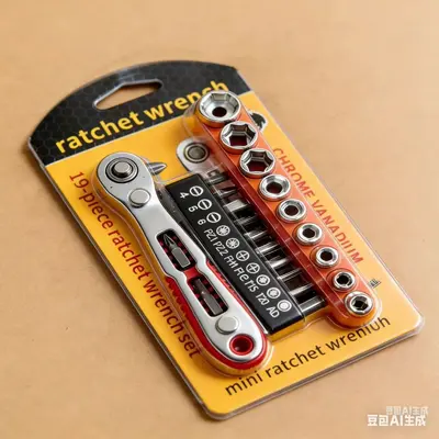 Bidirectional Ratchet Screwdriver 90 Degree Angle Bit Set - 10