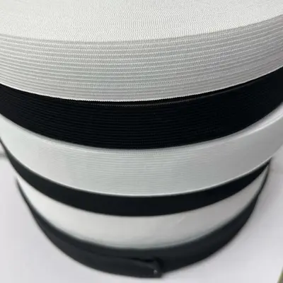 Örgü Lastik Elastik Şerit 1,8 cm-20 cm Siyah ve Beyaz - 3