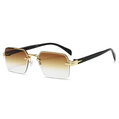 Rimless Classic Unisex Sunglasses with UV Protection - 6