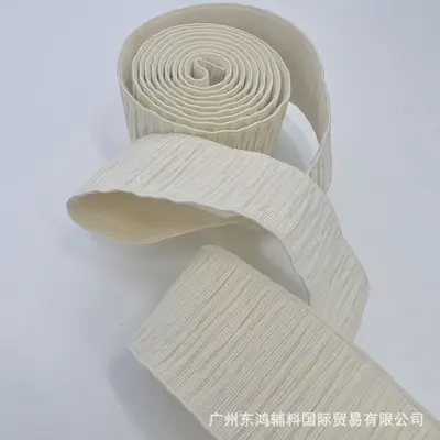 Buruşuklu naylon renkli elastik bant, kadın etek ve pantolon beli için - 9
