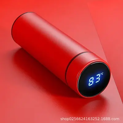 304 paslanmaz çelik termos bardak, akıllı sıcaklık göstergeli, logo baskılı - 7