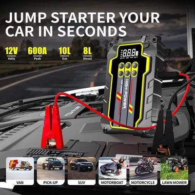Car Jump Starter Power Bank with Air Pump