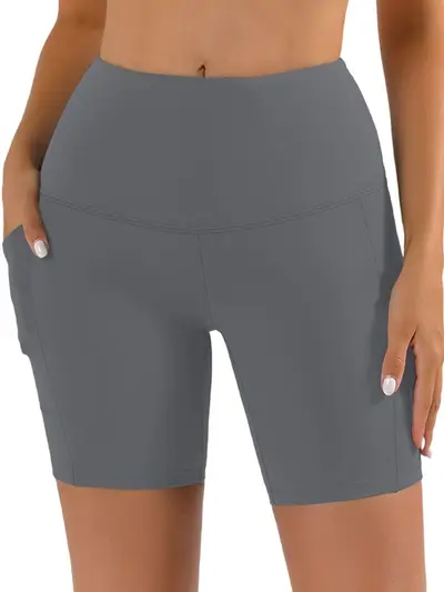 Yoga-Shorts mit Taschen, po-formend, eng anliegend, elastisch - 11