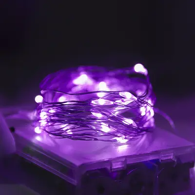 Pil kutusu renkli ışıklar dize bakır tel ışıklar LED ışıklar dize ışıklar iç dekorasyon atmosfer yıldız ışıkları bakır tel ışıklar - 12