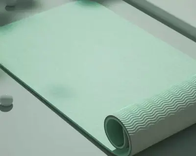 Yoga mat for women, shock-absorbing, soundproof, non-slip - 9