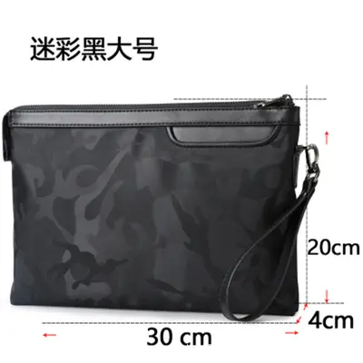 Herren-Handtasche mit Reißverschluss, Oxford-Gewebe, lässige Handgelenktasche - 7