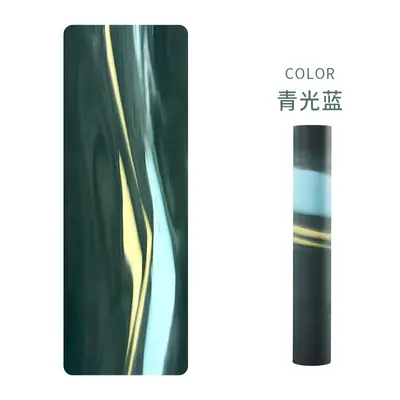 Non-Slip PU Rubber Yoga Mat, Color-Block, for Beginners - 11