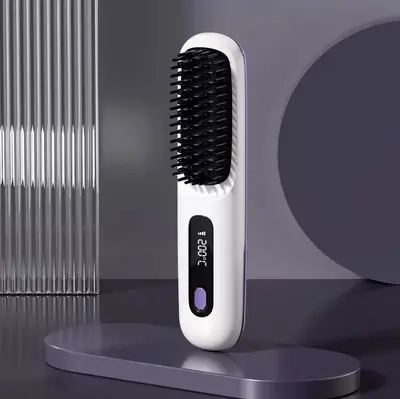 Tragbarer kabelloses LCD-Ionen-Haarglätter mit Aufladung für grenzüberschreitenden Amazon-Verkauf, schonend zu den Haaren, kombinierter Glätter und Lockenstab - 7