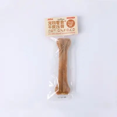 Pressed Cowhide Dog Chew Bone, Dental Cleaning Durable Treat - 12