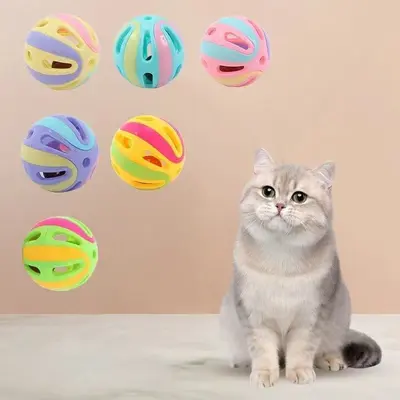 Colorful Cat Toy with Bell, Small Gift Toy - 3