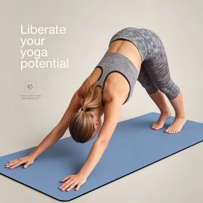 Erkek yoga matı, kaymaz, eklem koruyucu amortisörlü, doğal kauçuk, çevre dostu