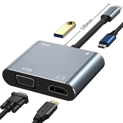 TYPE-C dual-ended 8-in-1 docking station USB3.0 high-speed transmission hub multifunction hub docking station - 9