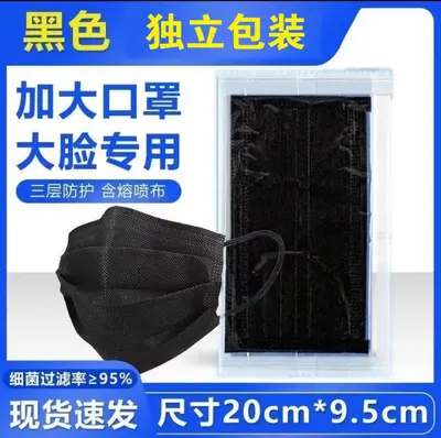 Extra Large Disposable Face Mask, Three-Layer Melt-Blown Fabric, Individually Packed - 9