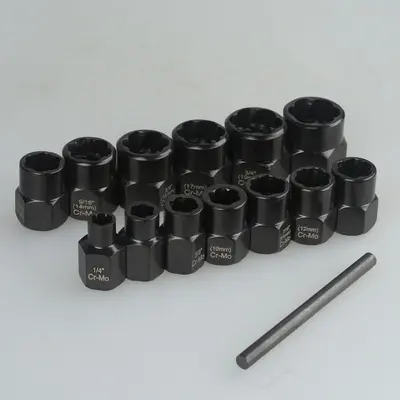 Yunbei 14-Piece Nut Extractor Set for Damaged Hex Nuts