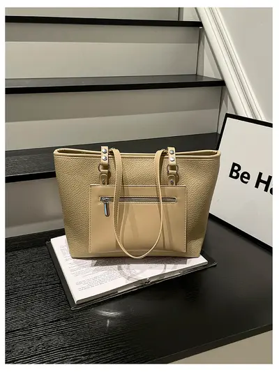 Korean Style Large Capacity Women's Tote Bag, Single Shoulder - 10