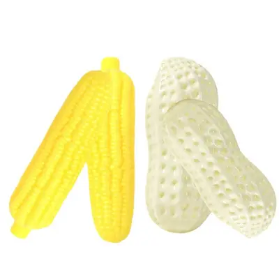 Simulated Squeaky Vinyl Peanut Corn Dog Toy