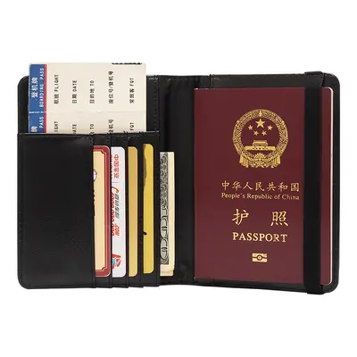 RFID-protected passport holder with multi-card slots