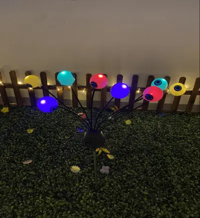 Solar-LED-Erdspießleuchte, wasserdicht, Halloween-Augapfel-Design - 11