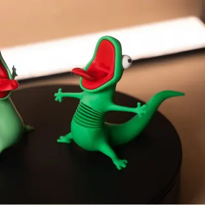 Lizard Meme Wiggling Spring Fidget Lizard Desk Figurine - 3