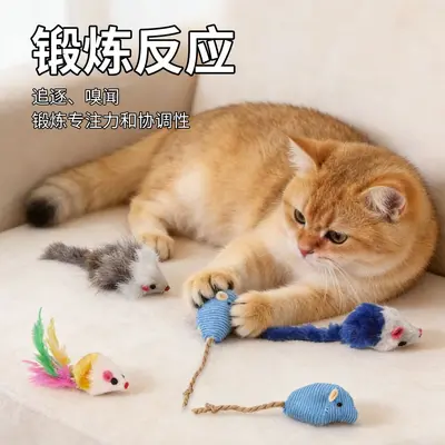 Interactive Cat Toy Set with Scratch Ball and Mouse - 4