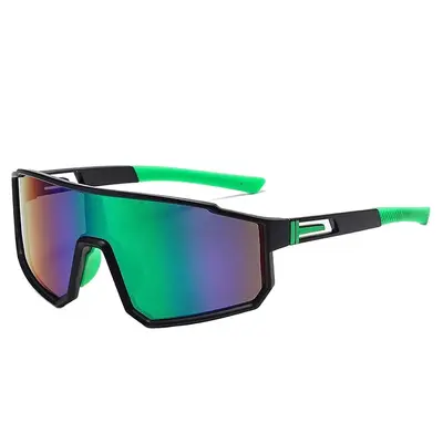 Neue Sunglasses Sports-Sonnenbrille polarisiert Regenbogenfarben Unisex einteilige Sonnenbrille Outdoor-Großrahmen-Windsicherungsbrille 3058