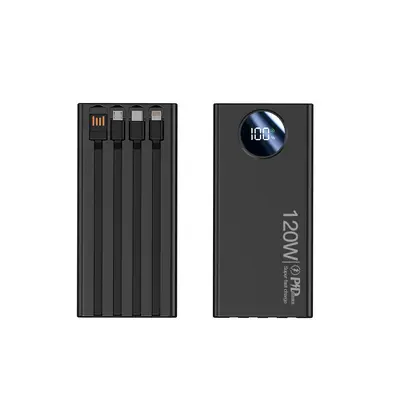 Yeni süper hızlı şarjlı, dahili kablolu 10000 mAh büyük kapasiteli taşınabilir powerbank, özelleştirilmiş LOGO - 7