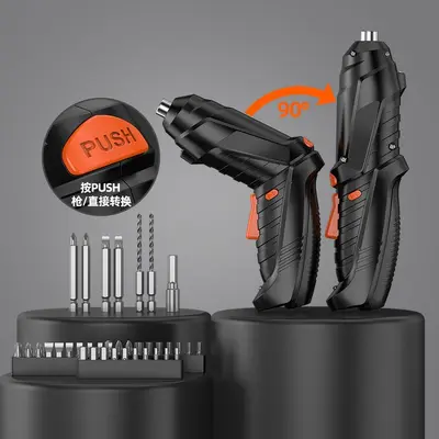 Electric Screwdriver Cordless Mini Household Furniture Installation Power Drill Compact Screwdriver Bit Set Power Tool Kit