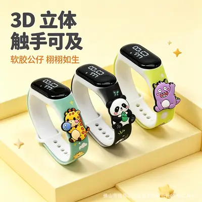 Cute Figure Print Waterproof Touch LED Electronic Bracelet Watch