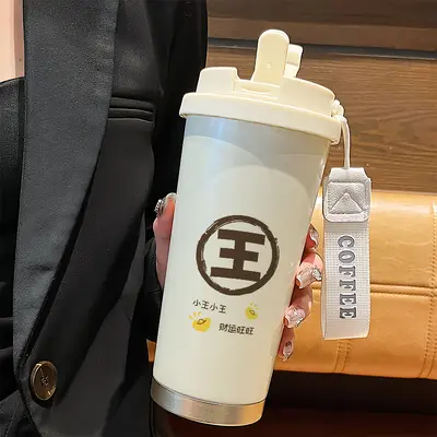 百家姓保温杯316送礼品情侣新款高颜值咖啡杯男女水杯不锈钢 - 8