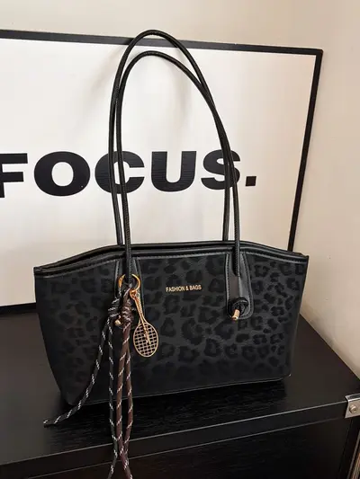 Leopard Print Large-Capacity Women's Tote Shoulder Bag - 4