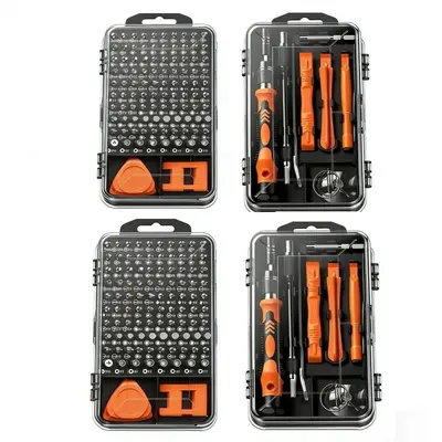 24-in-1 Schraubendreher, 115-in-1 Leder-Werkzeugtasche-Set, Multi-Funktions-Schraubendreher-Kit zum Reparieren und Zerlegen von Mobiltelefonen