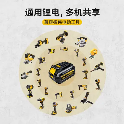 Compatible with DeWalt Lithium Battery, Type-C Fast Charging, Power Tool