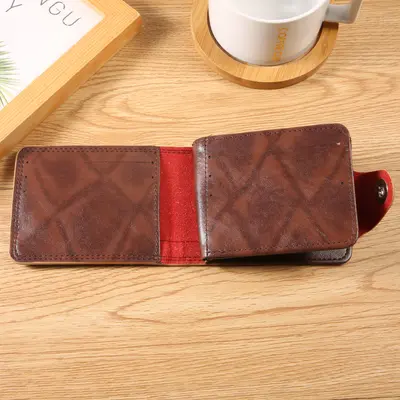New Men's Short Wallet with Multiple Card Slots and Large Capacity - 5