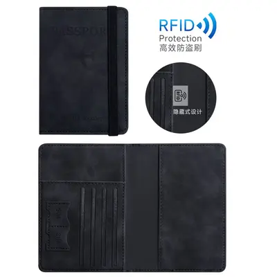 PU leather passport card holder, multi-card travel case - 11