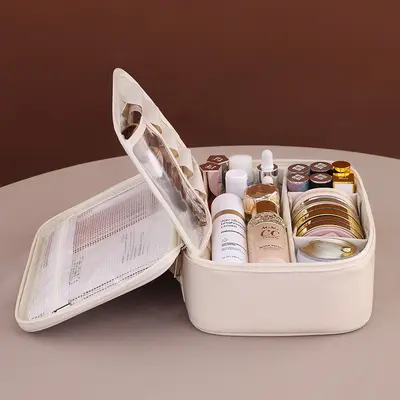 Large-Capacity Portable Makeup Bag with Free Dividers - 4
