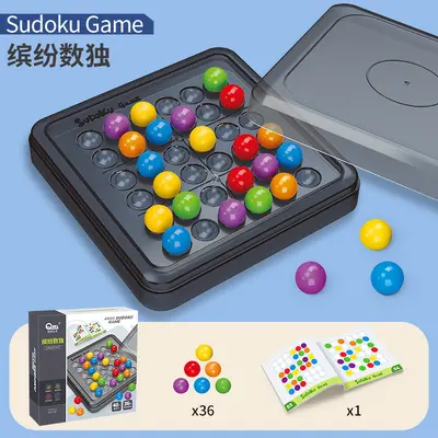 Colorful Sudoku Board Game for Kids, Educational Brain Training - 7