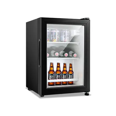 Zhigao Minibar Kühlschrank für Pensionen, kleiner Kühlschrank mit Glastür, Kühlschrank, Weinkühlschrank, Hotel-Minibar