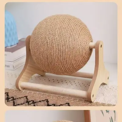 Vertical Cat Scratcher Board with Scratching Ball, Large, Wear-Resistant - 2