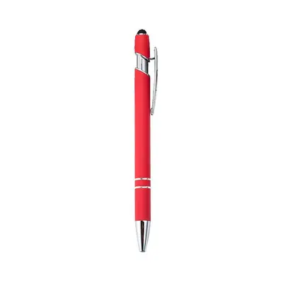 Metal Push Ballpoint Pen with Customisable Logo, Touch Stylus Function - 11