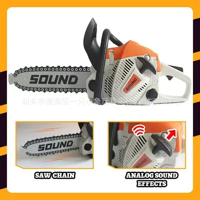 Kids Simulation Electric Chainsaw Tool Box Set with Toy Drill - 5